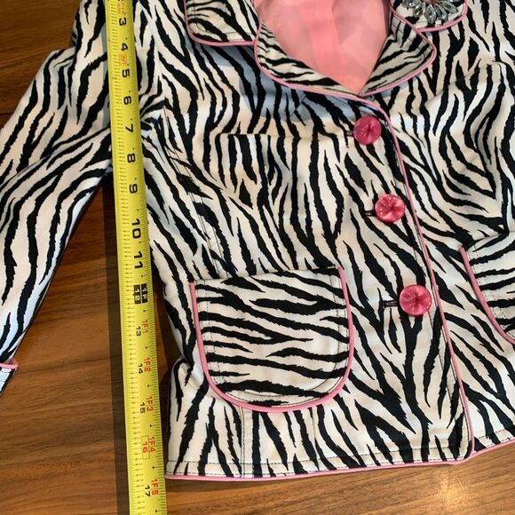 Cynthia Steffe Zebra Print Jacket with Pink Lining, sz s, pink and zebra print, - Picture 9 of 16